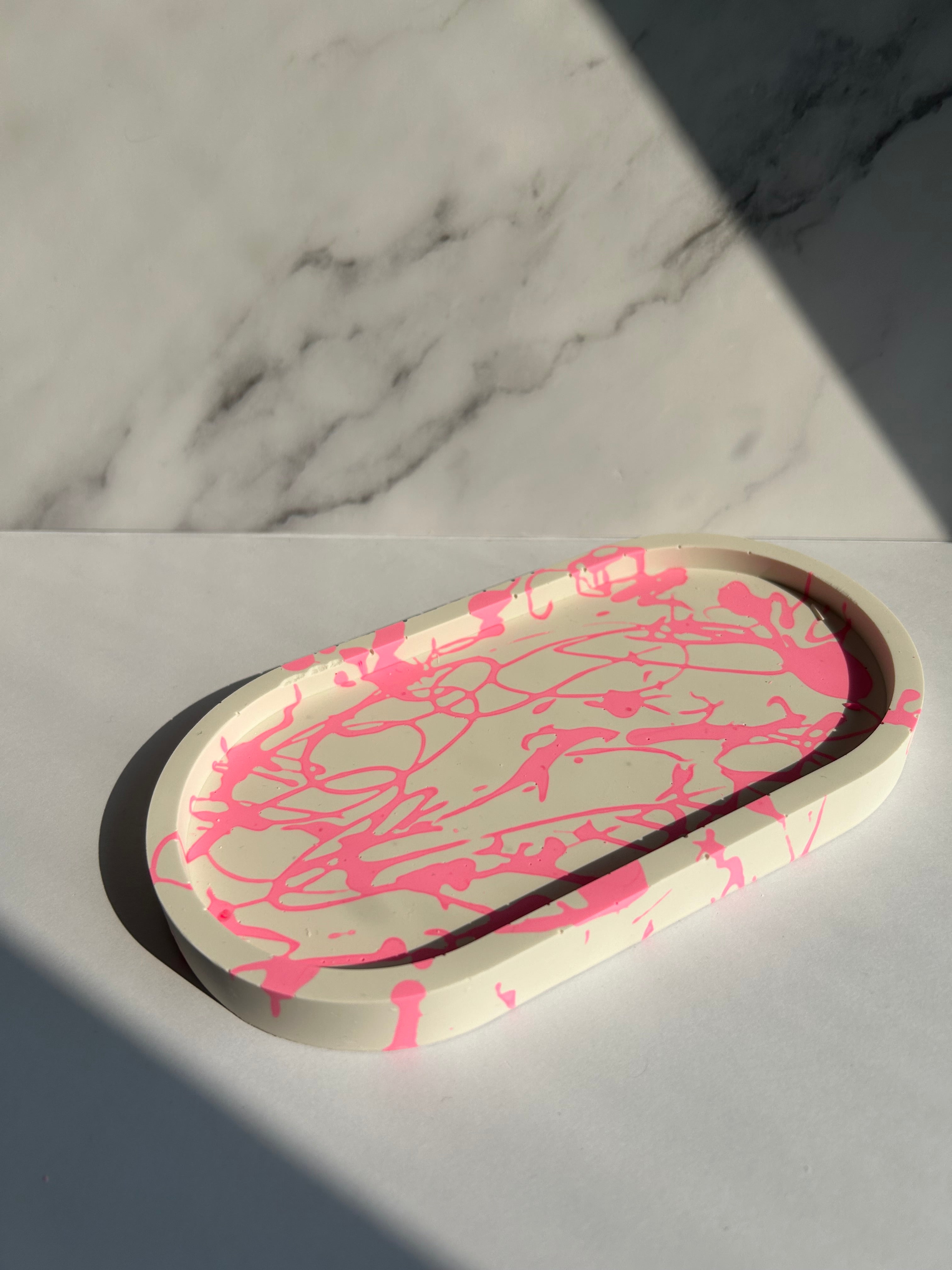 Tablett - NeonPink-CreamWhite