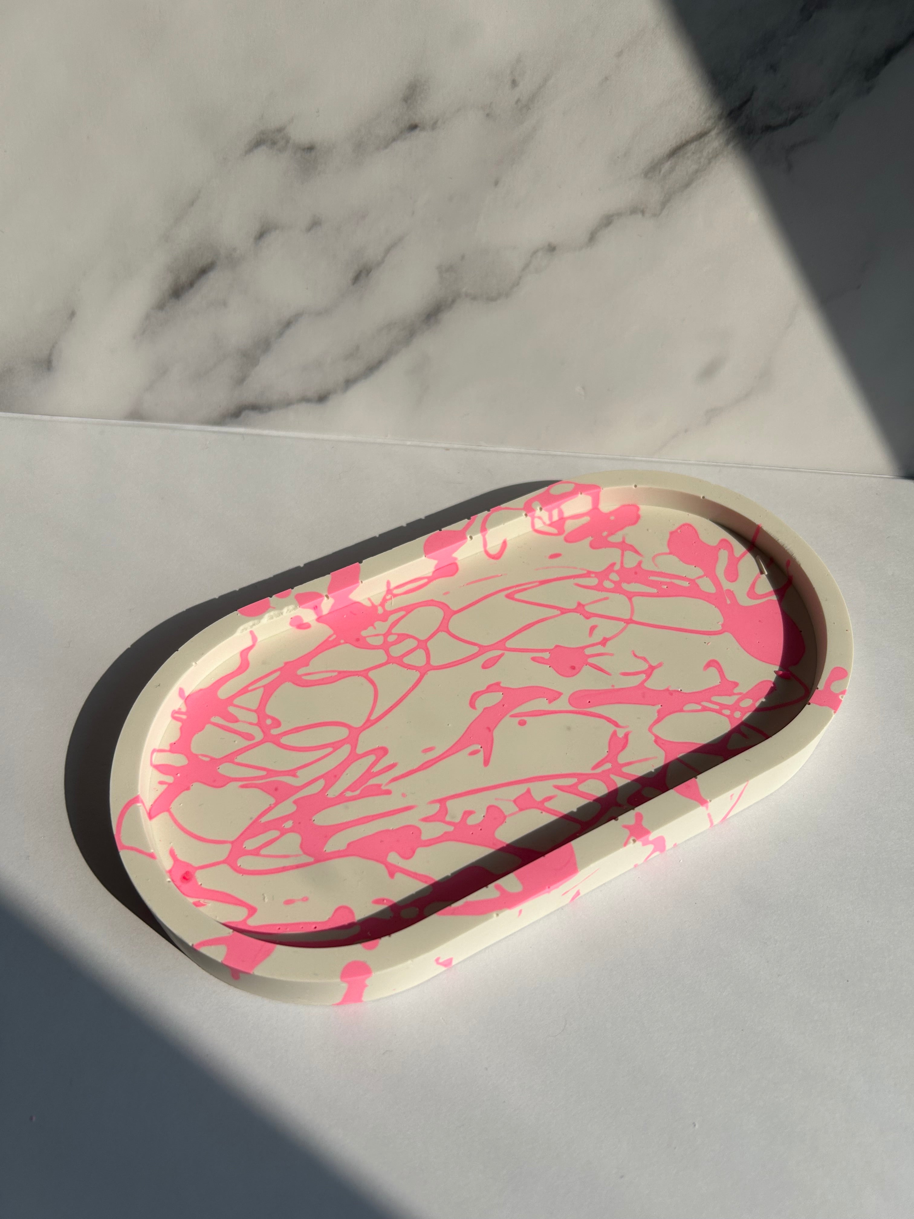 Tablett - NeonPink-CreamWhite