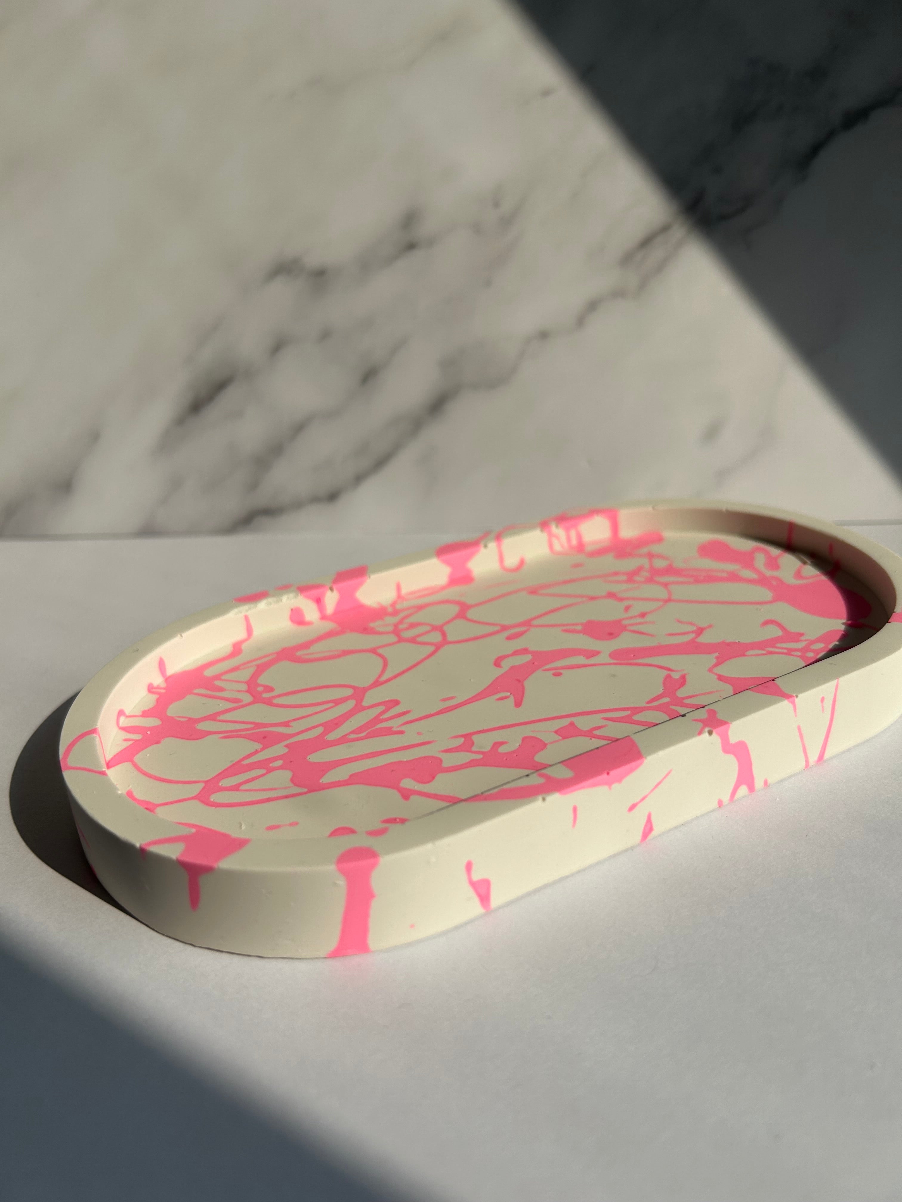 Tablett - NeonPink-CreamWhite