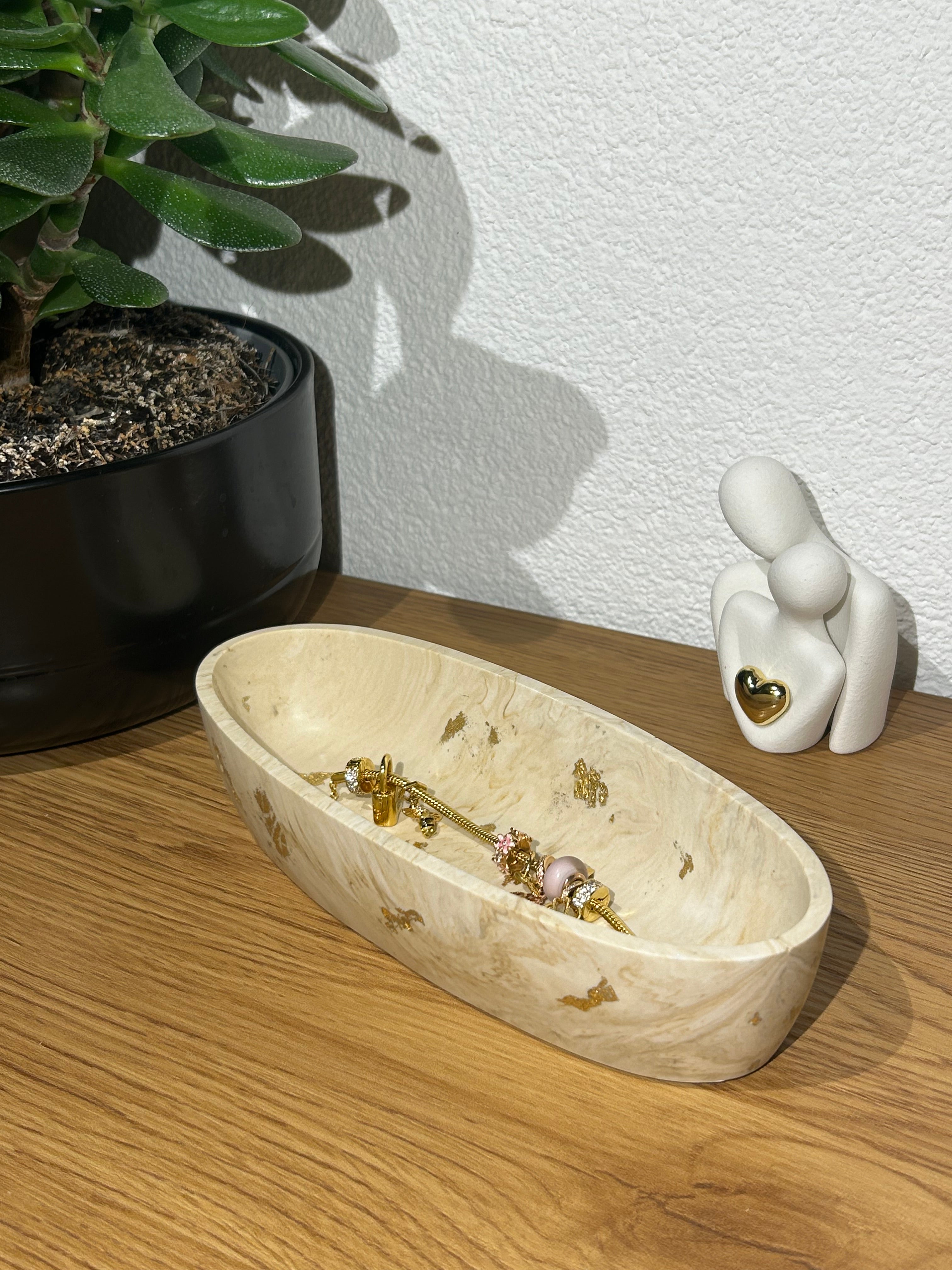 Dekoschüssel - Beige Gold