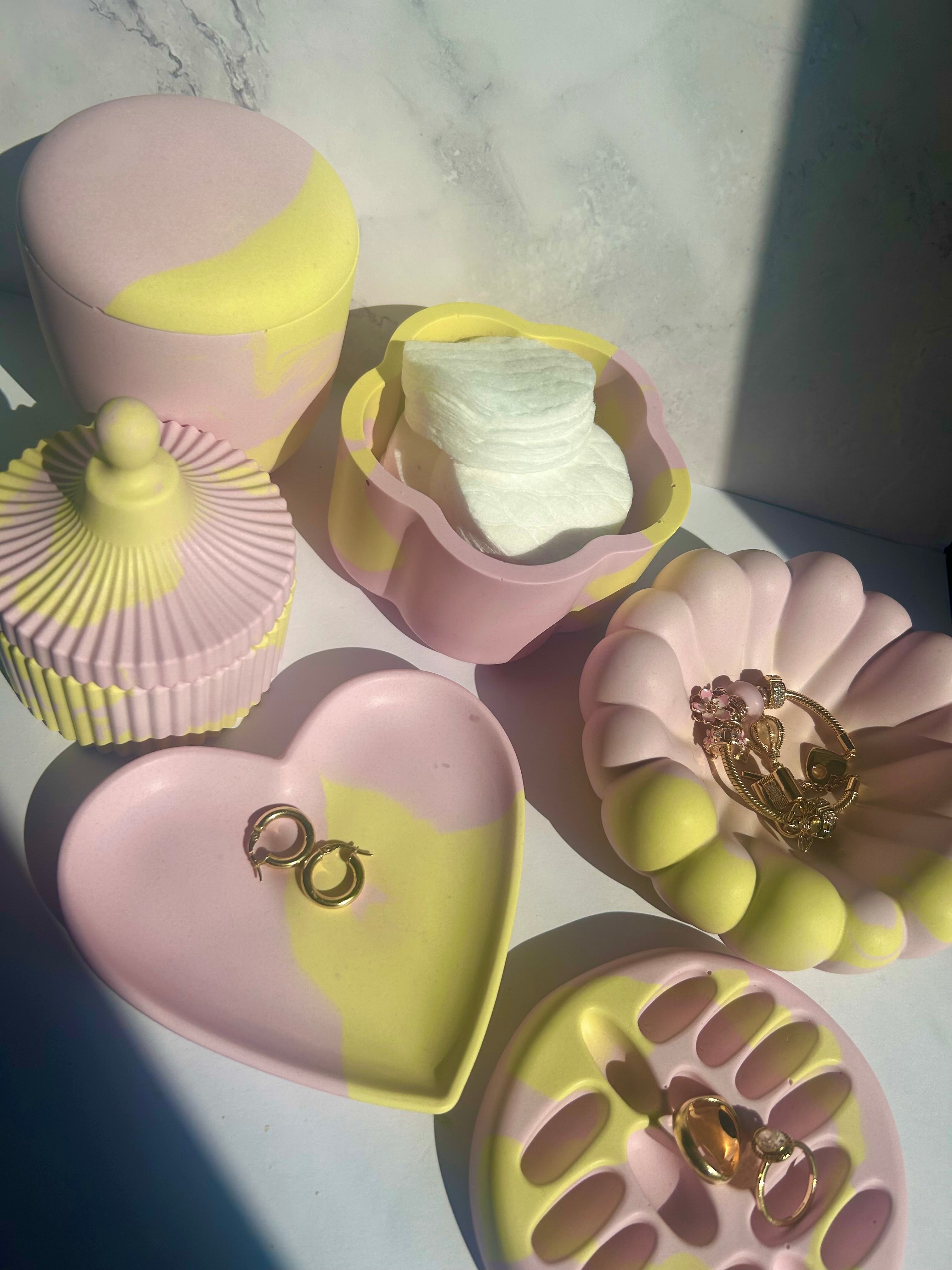 Schmucktablett - Rosé-Yellow