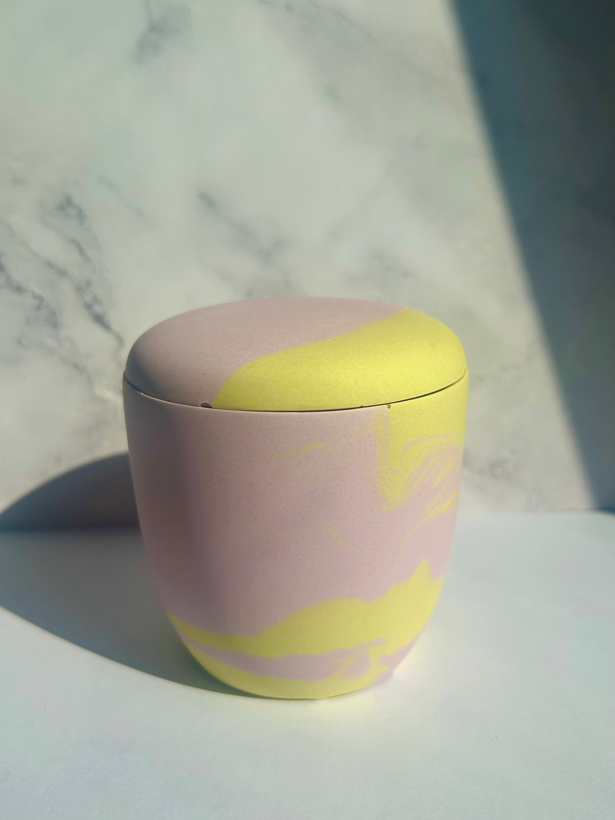 Ovale Dose - Rosé-Yellow