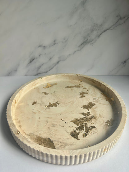 Tablett - Beige-Gold