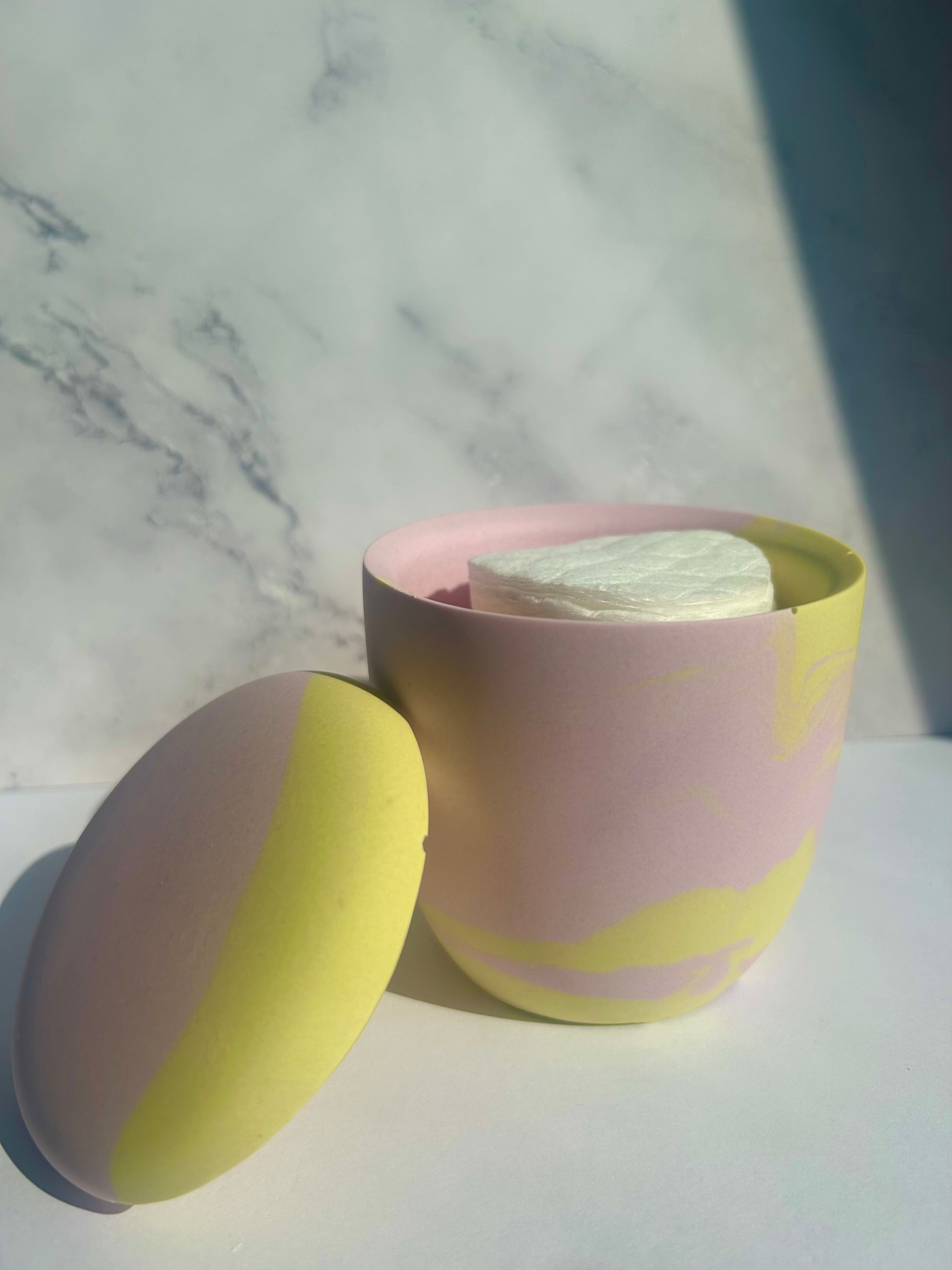 Ovale Dose - Rosé-Yellow