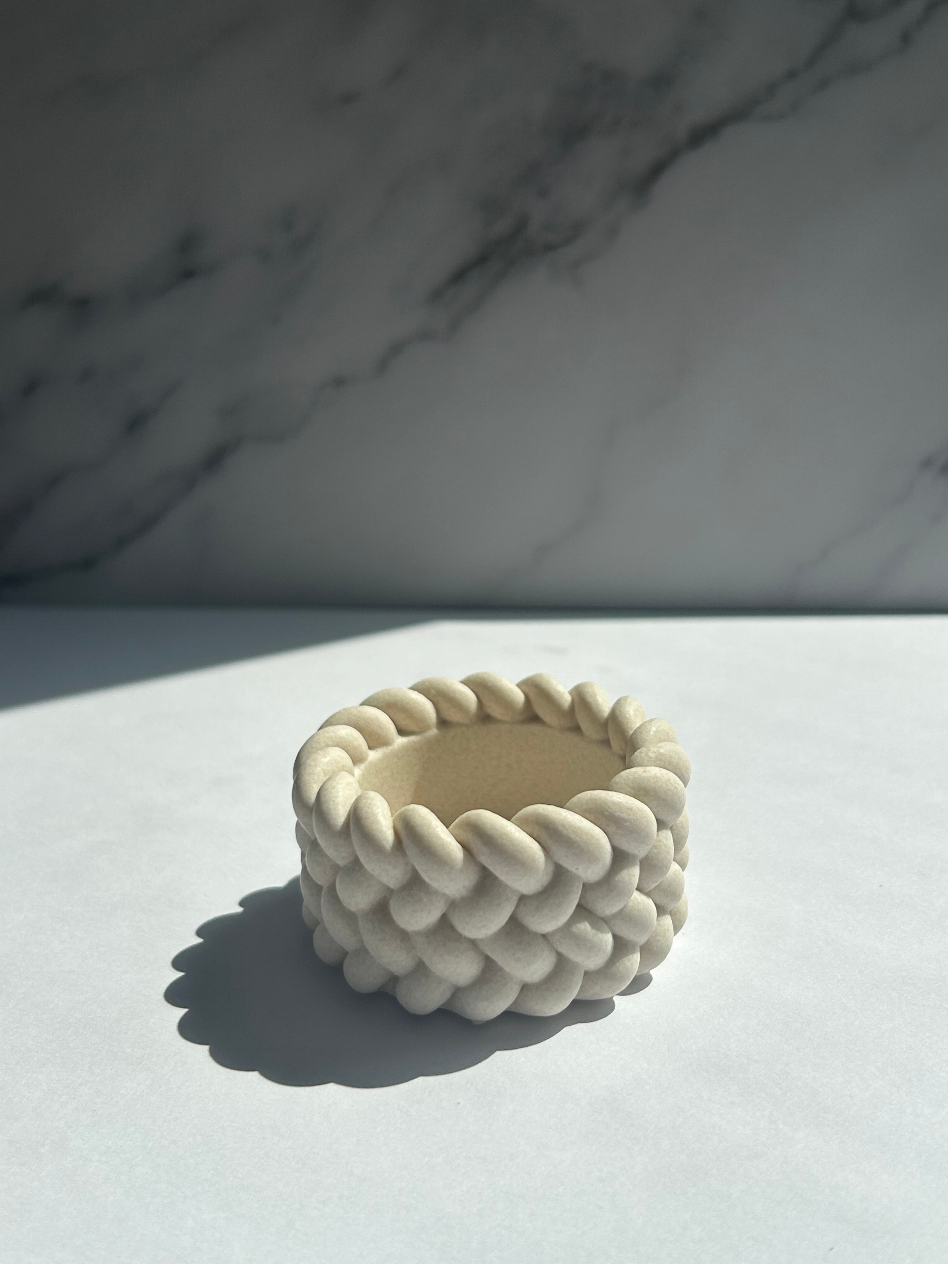 Teelichthalter - Cream-White