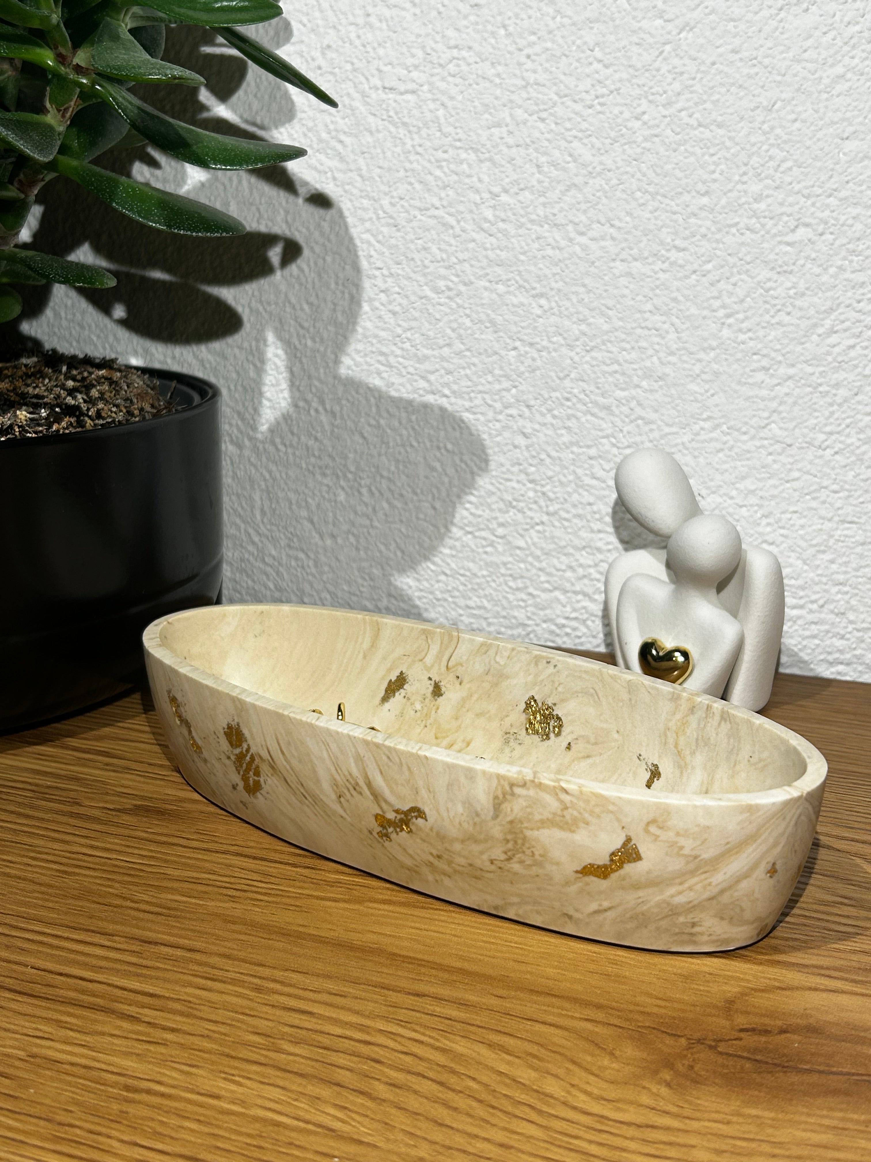 Dekoschüssel - Beige Gold