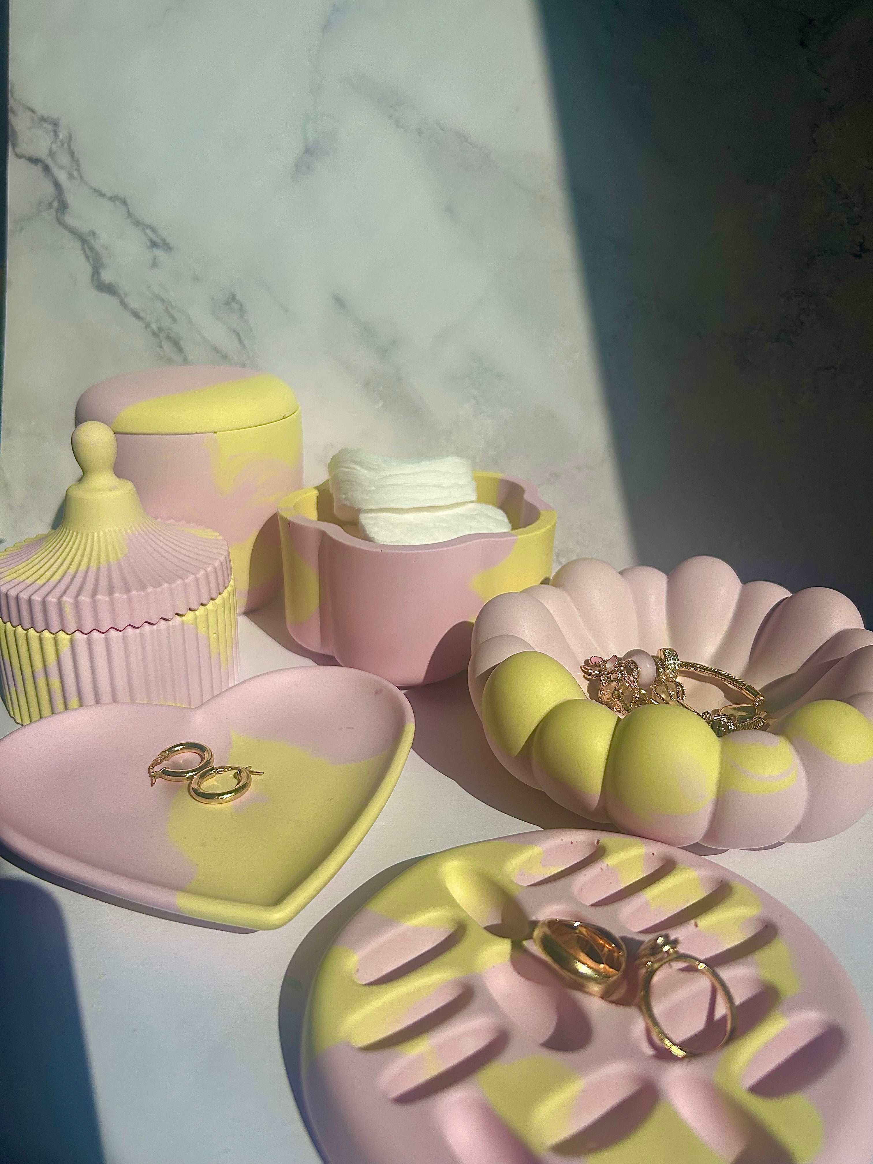 Schmucktablett - Rosé-Yellow
