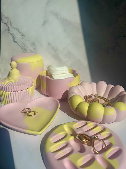 Blumendose - Rosé-Yellow