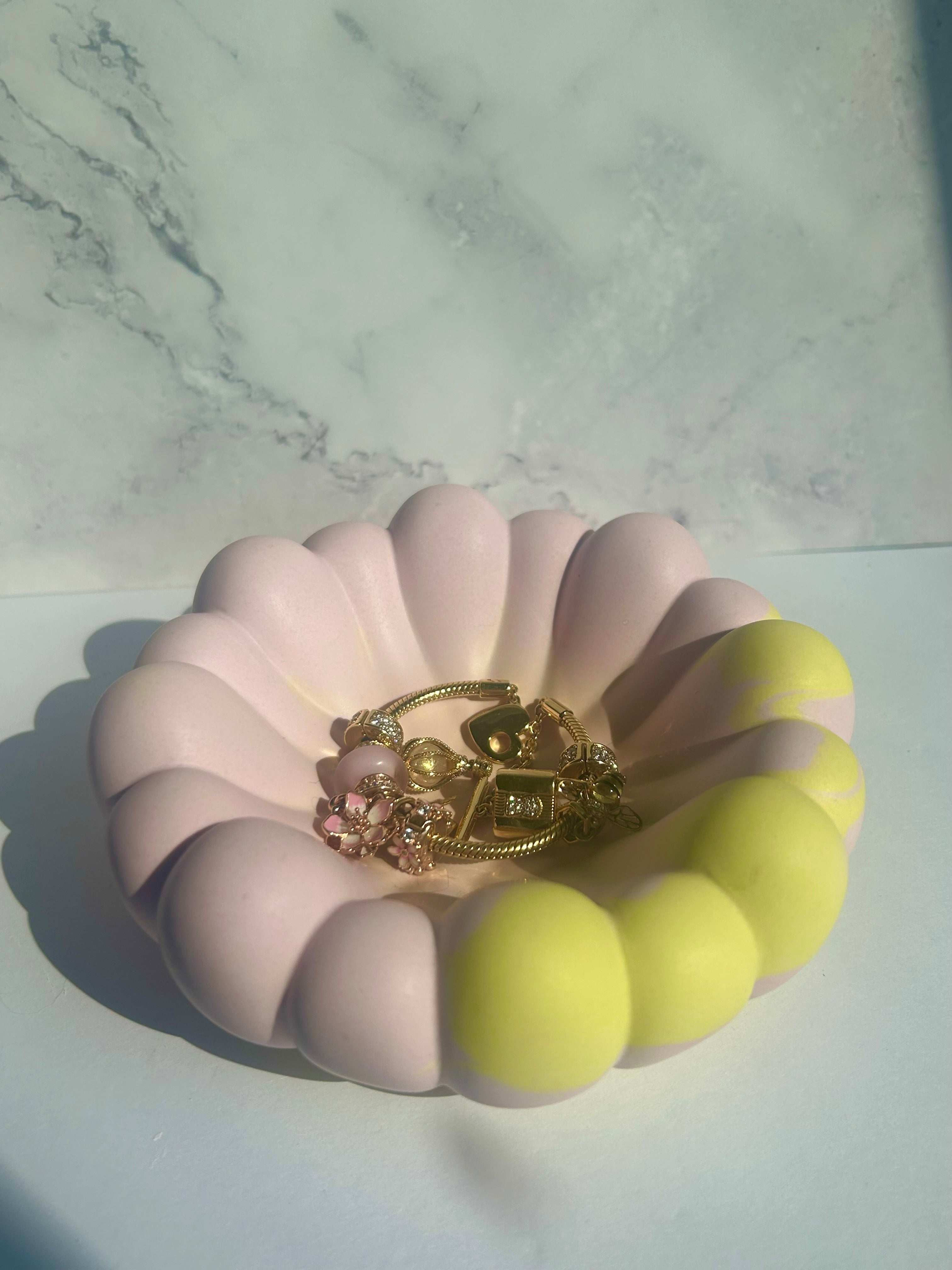 Dekoschale - Rosé-Yellow