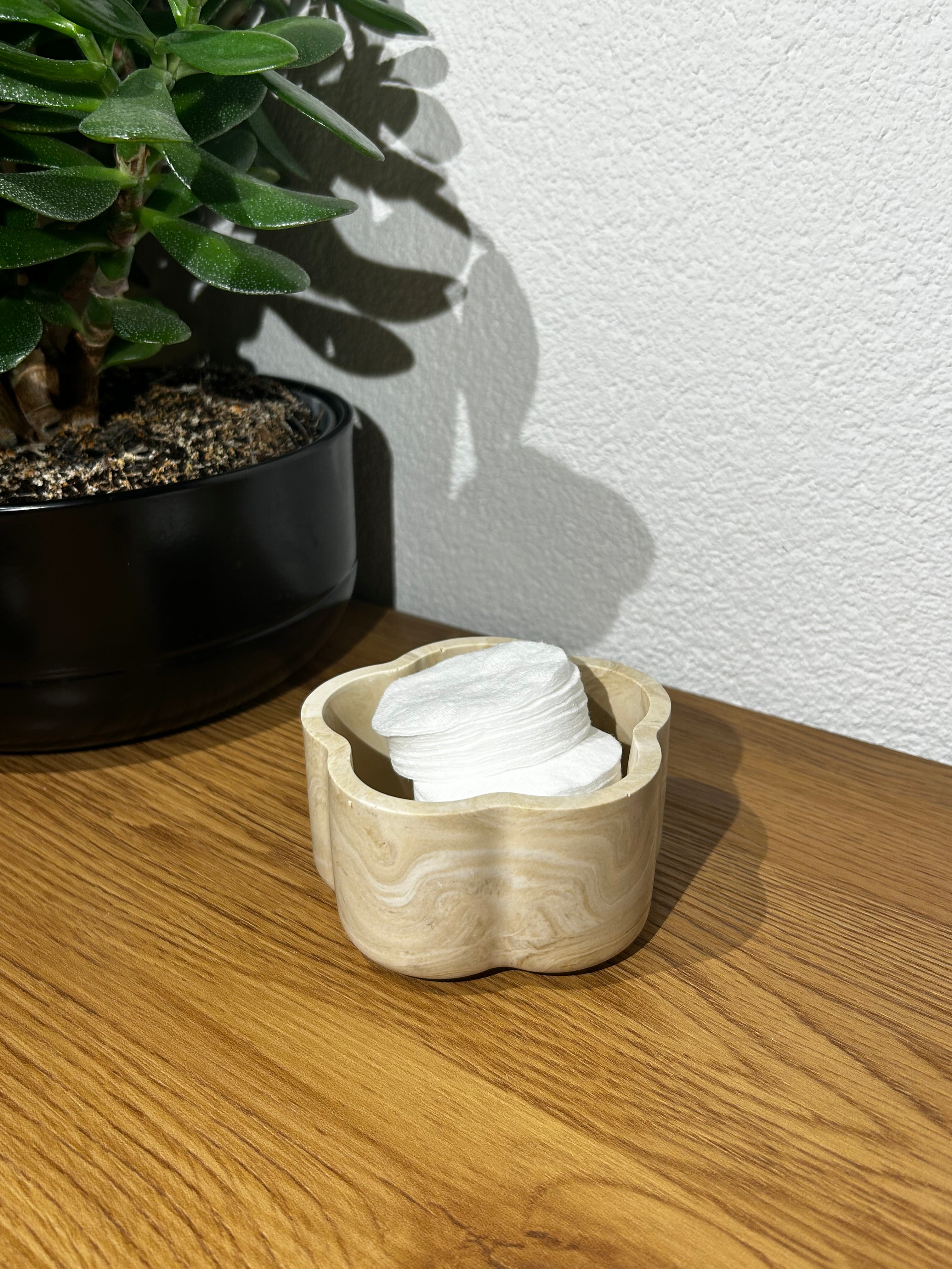 Blumendose - Beige