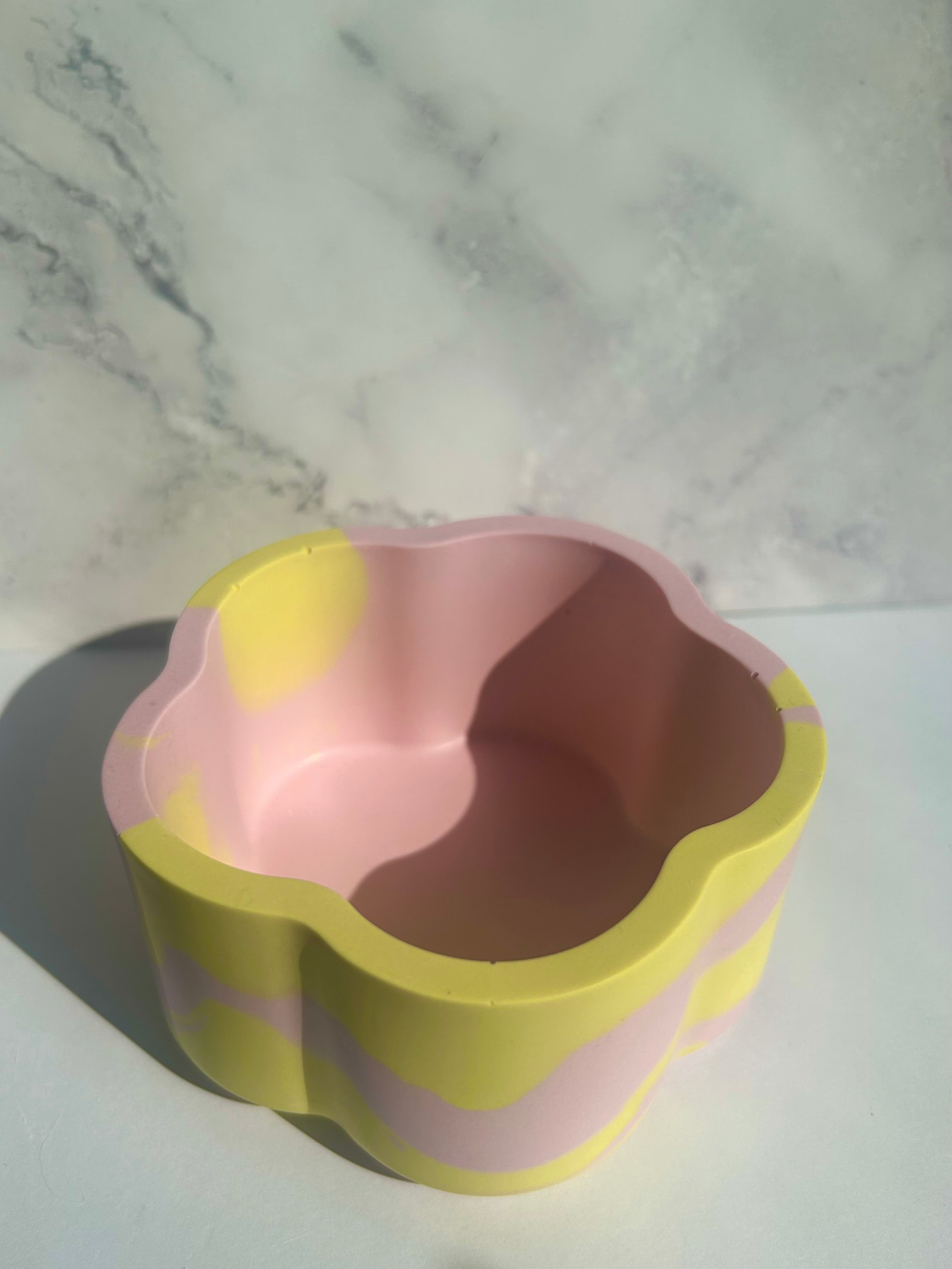 Blumendose - Rosé-Yellow